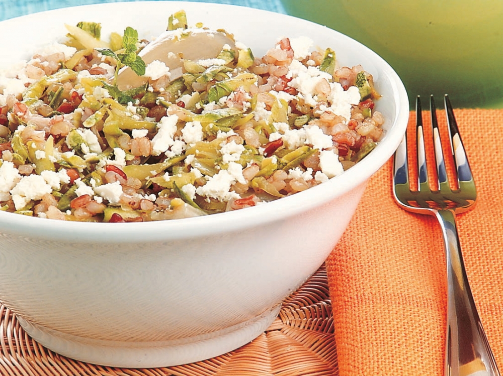 Risoto com abobrinha e ricota