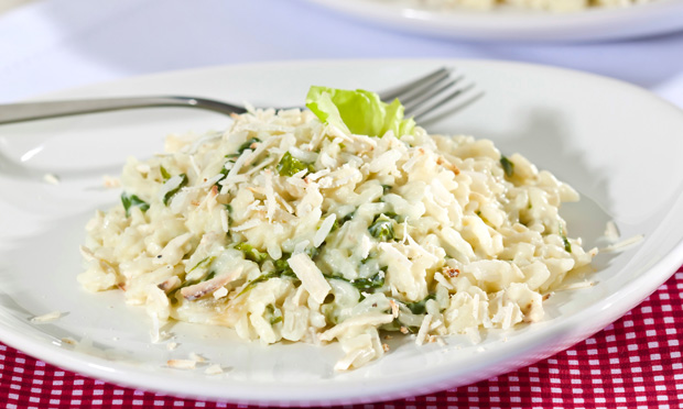 Risoto cremoso com escarola