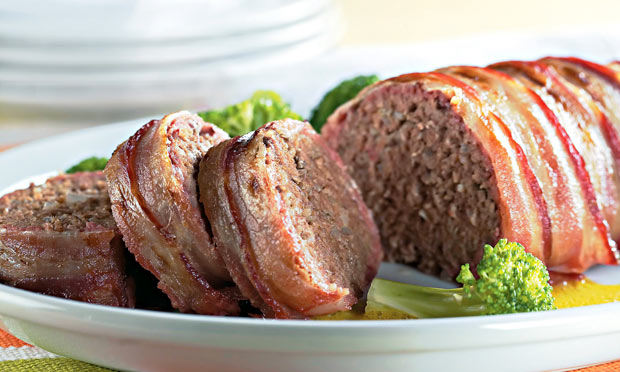 Rocambole de carne moída com batata