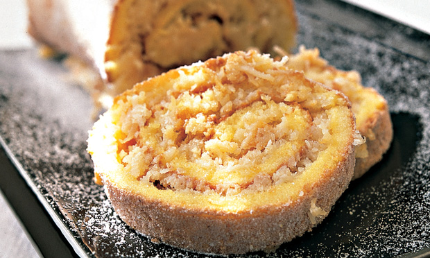 receita-rocambole-de-coco Rocambole de doce de leite com coco e psitache