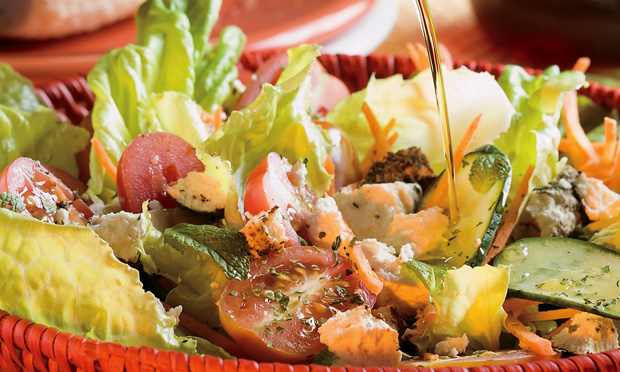 Salada de alface e queijo