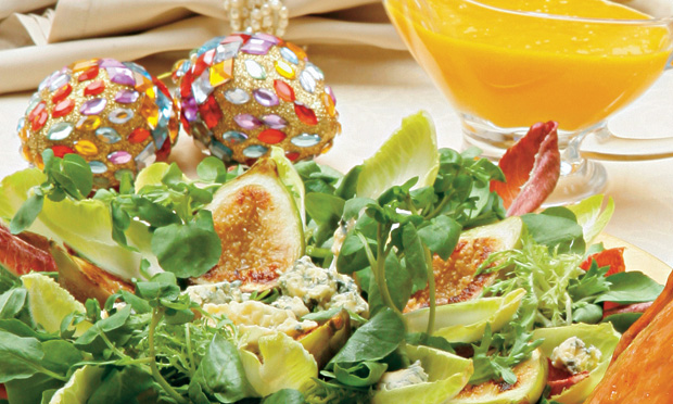Salada de figo e folhas