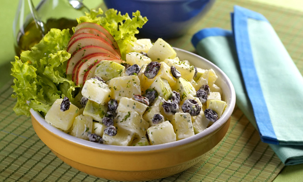 Salada de maçã com passas