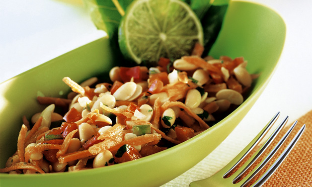 Salada de soja e pimentão