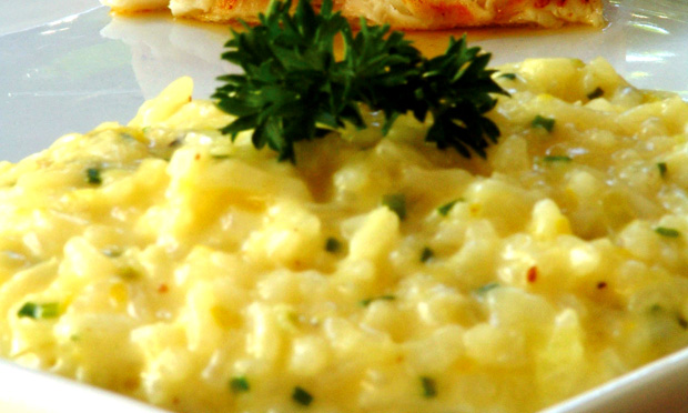 San Pierre com risoto de limão-siciliano