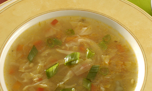 Sopa chinesa de vegetais