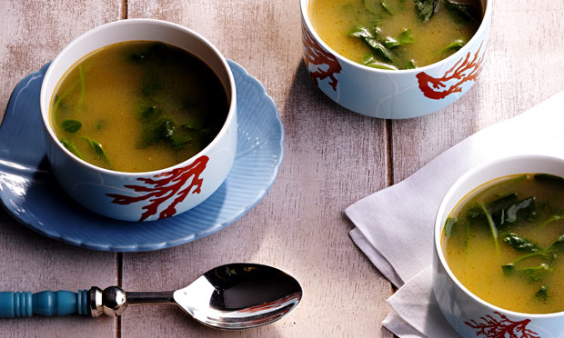 Sopa de peixe e agrião