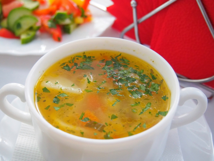 Sopa de legumes com frango