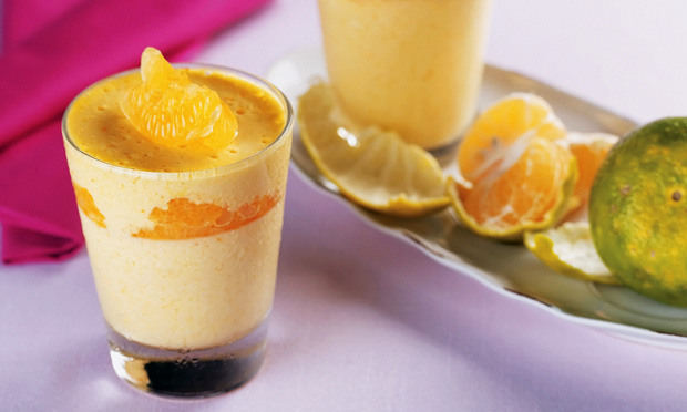 Suflê doce de tangerina