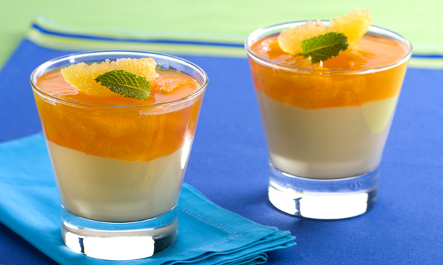 Taça cremosa de tangerina