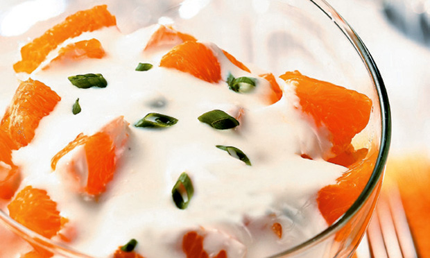 Tangerina com gorgonzola
