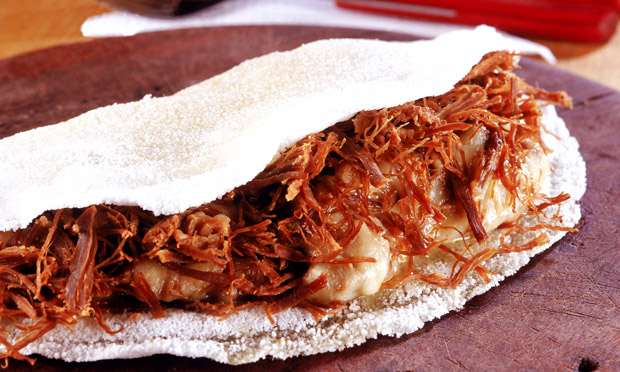 Tapioca com carne de sol