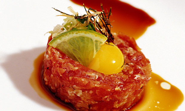 Tartare de filé com presunto de Parma