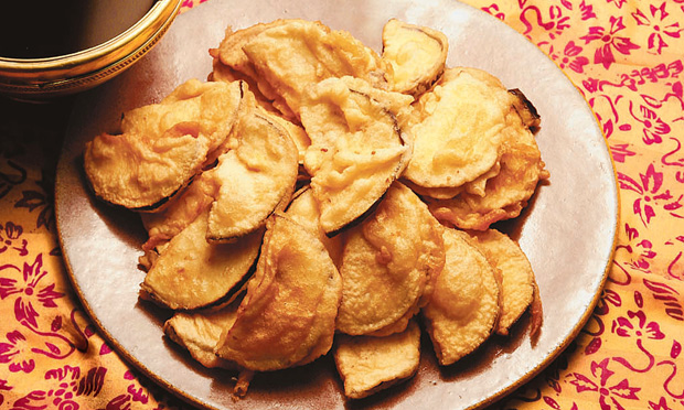 Tempura de berinjela
