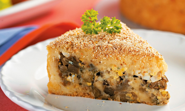 Torta de batata com berinjela