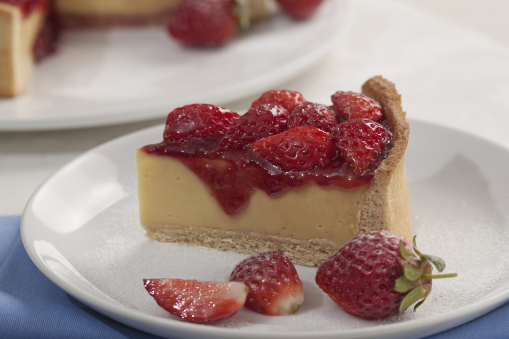 Torta de laranja e morango