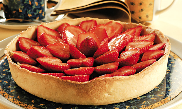Torta de morango com geleia