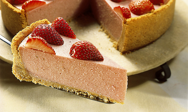 Torta de ricota com morango