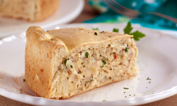 Torta de frango e requeijão