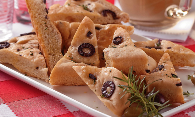 Torta italiana de azeitona (Focaccia)
