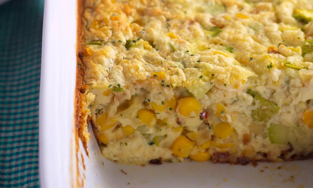 Torta de legumes com pão