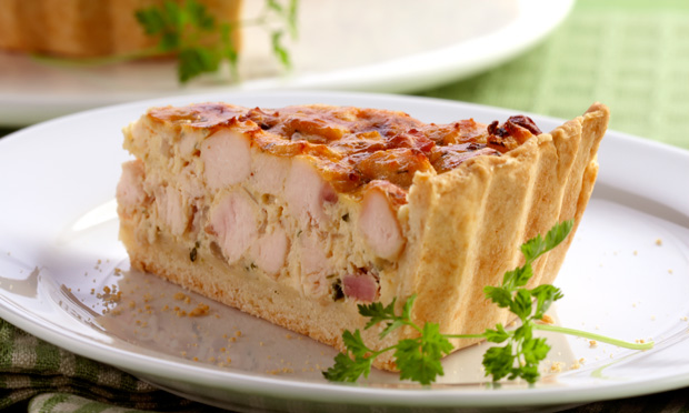 Torta maravilha de frango e presunto