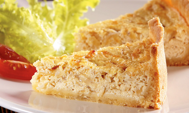 Torta de queijo e cebola