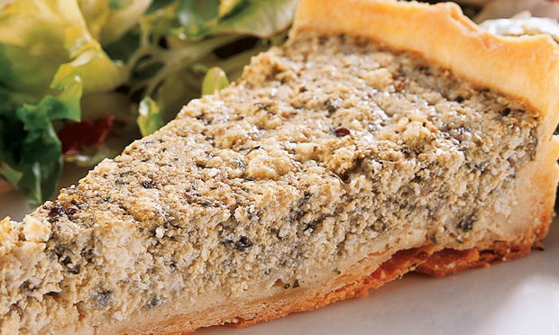 Torta de ricota com pesto