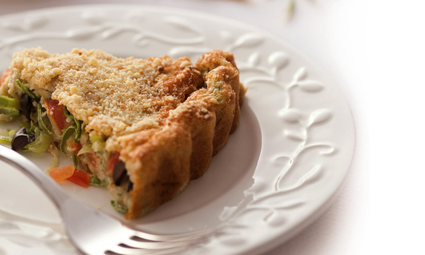 Torta-suflê de abobrinha e aveia