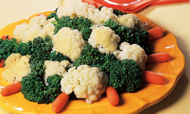 Verduras ao creme de queijo
