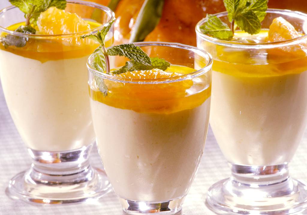 Musse de frutas amarelas