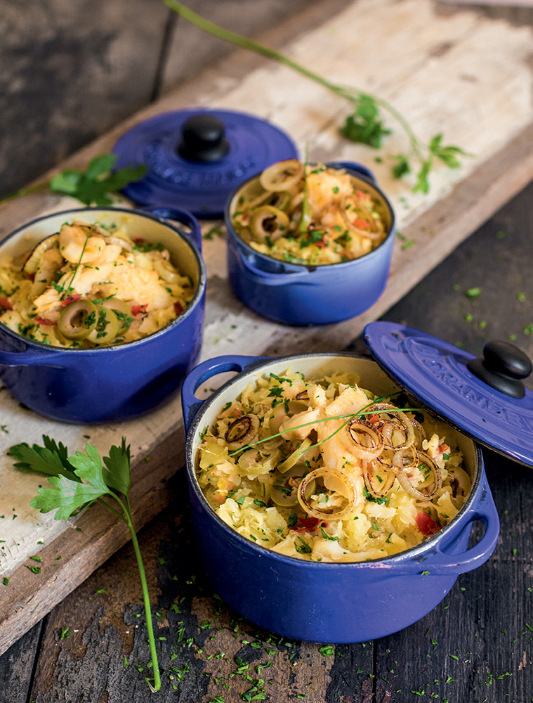 Tigelinha de bacalhau com mandioca