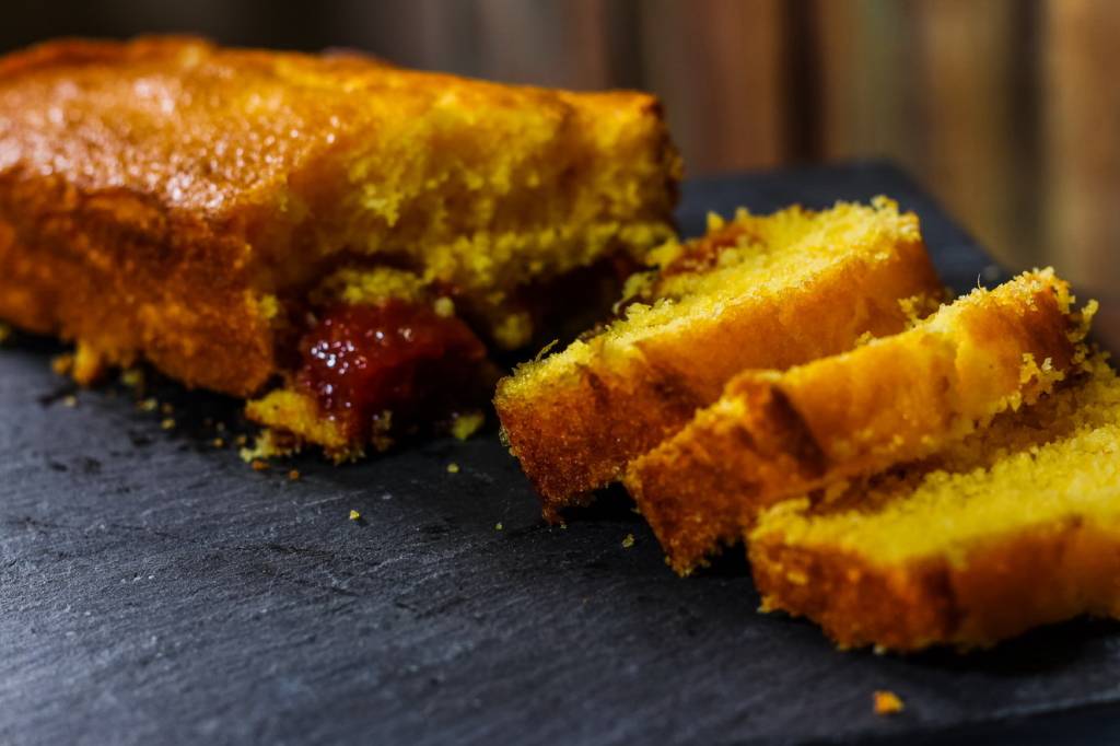 Bolo de milho cremoso vegano