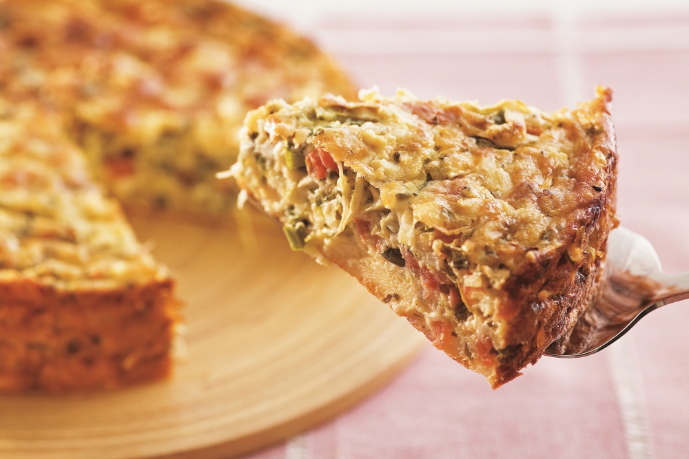 Torta de repolho com gorgonzola