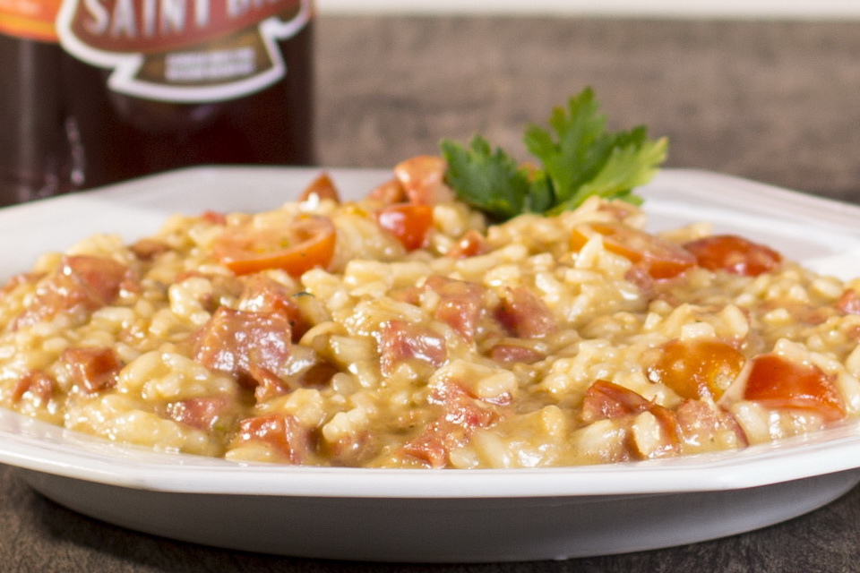 Risoto de linguiça Blumenau
