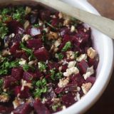 Salada de beterraba com creme azedo
