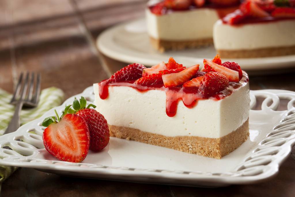 Cheesecake prático de morango