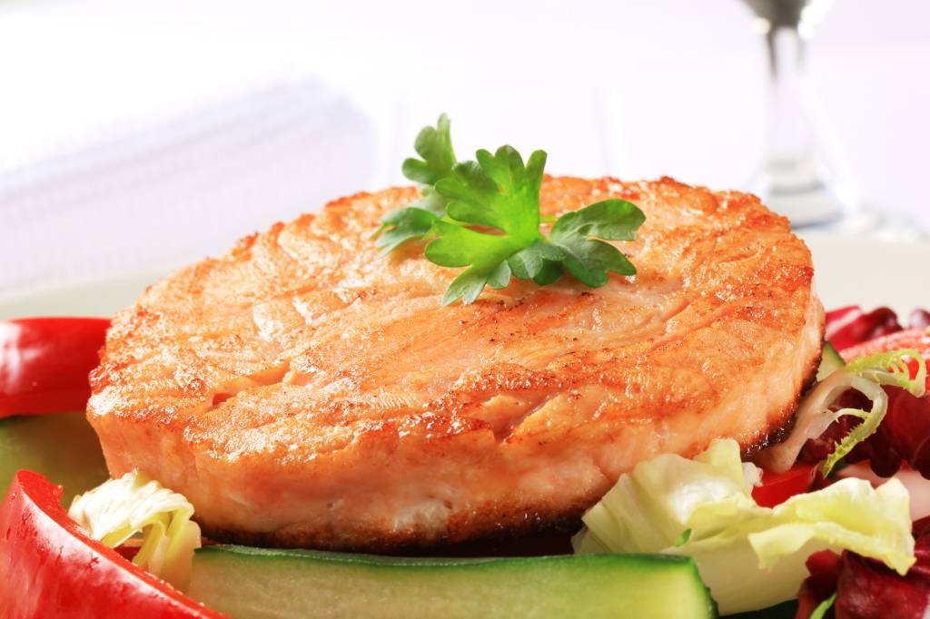 Hambúguer de salmão