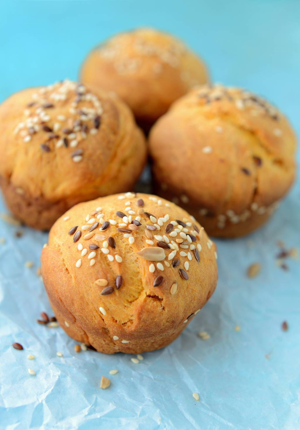 Muffin de frango com batata-doce e biomassa