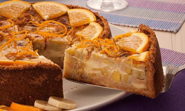 Torta de banana com laranja