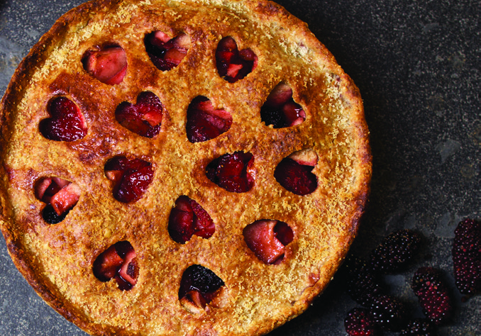 Torta de frutas vermelhas integral