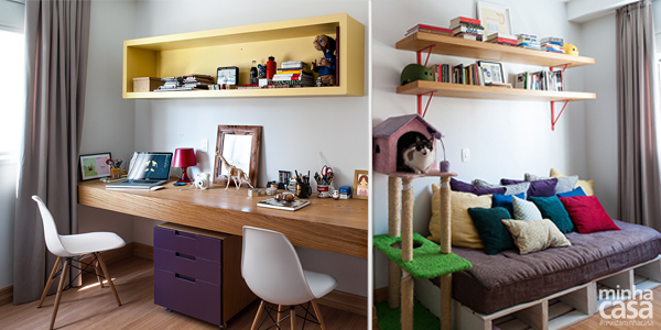 O cômodo é um só, mas ele pode ter várias funções. No projeto da arquiteta Carol Spercel, do Arch+Design Studio, de São Paulo, o espaço de 2,90 x 2,80 m pode ser usado como home office, quarto de hóspedes e canto dos pets. O cômodo é um só, mas ele pode ter várias funções. No projeto da arquiteta Carol Spercel, do Arch+Design Studio, de São Paulo, o espaço de 2,90 x 2,80 m pode ser usado como home office, quarto de hóspedes e canto dos pets.