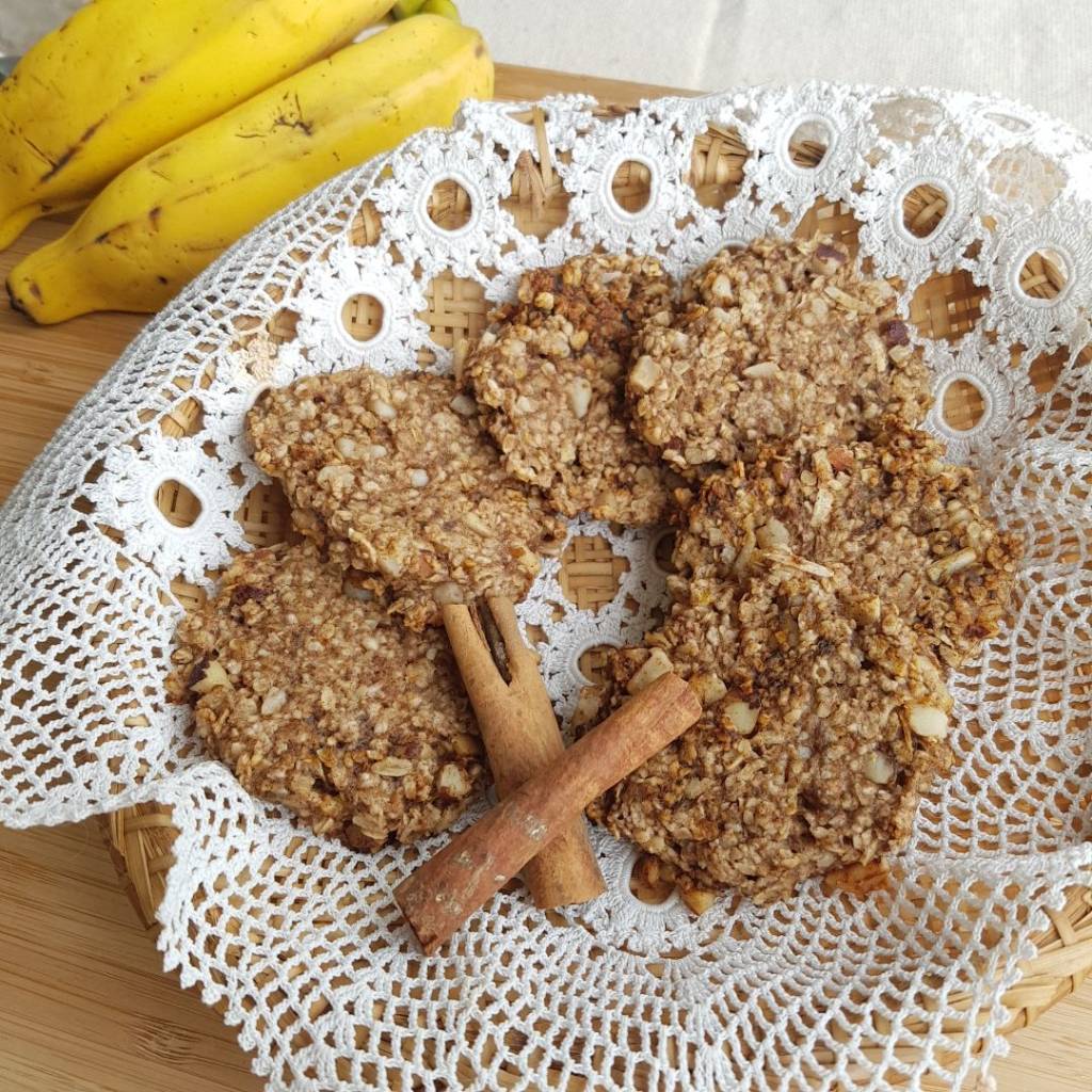 Cookie de banana com canela
