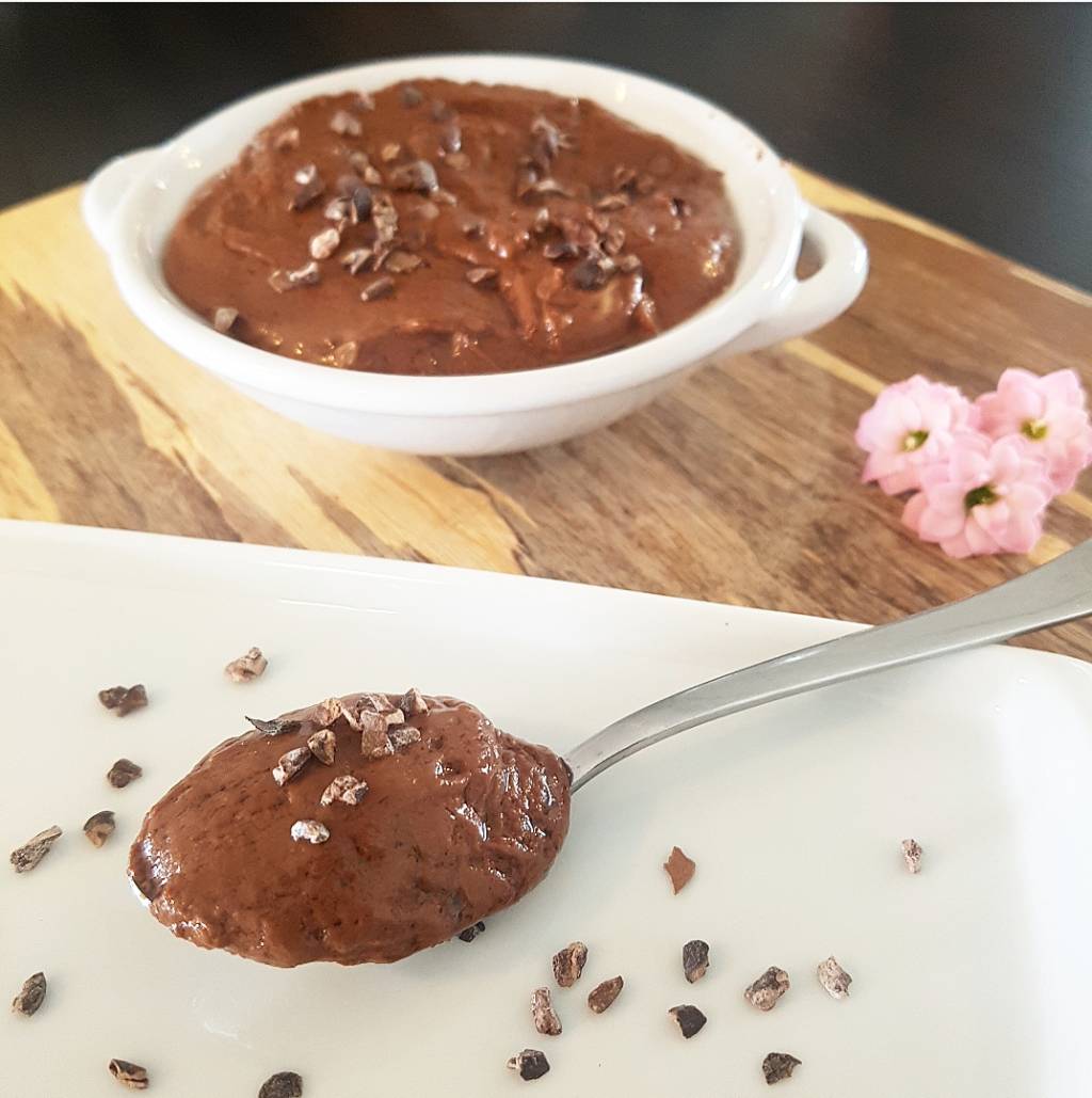 Doce de colher de cacau e pasta de amendoim