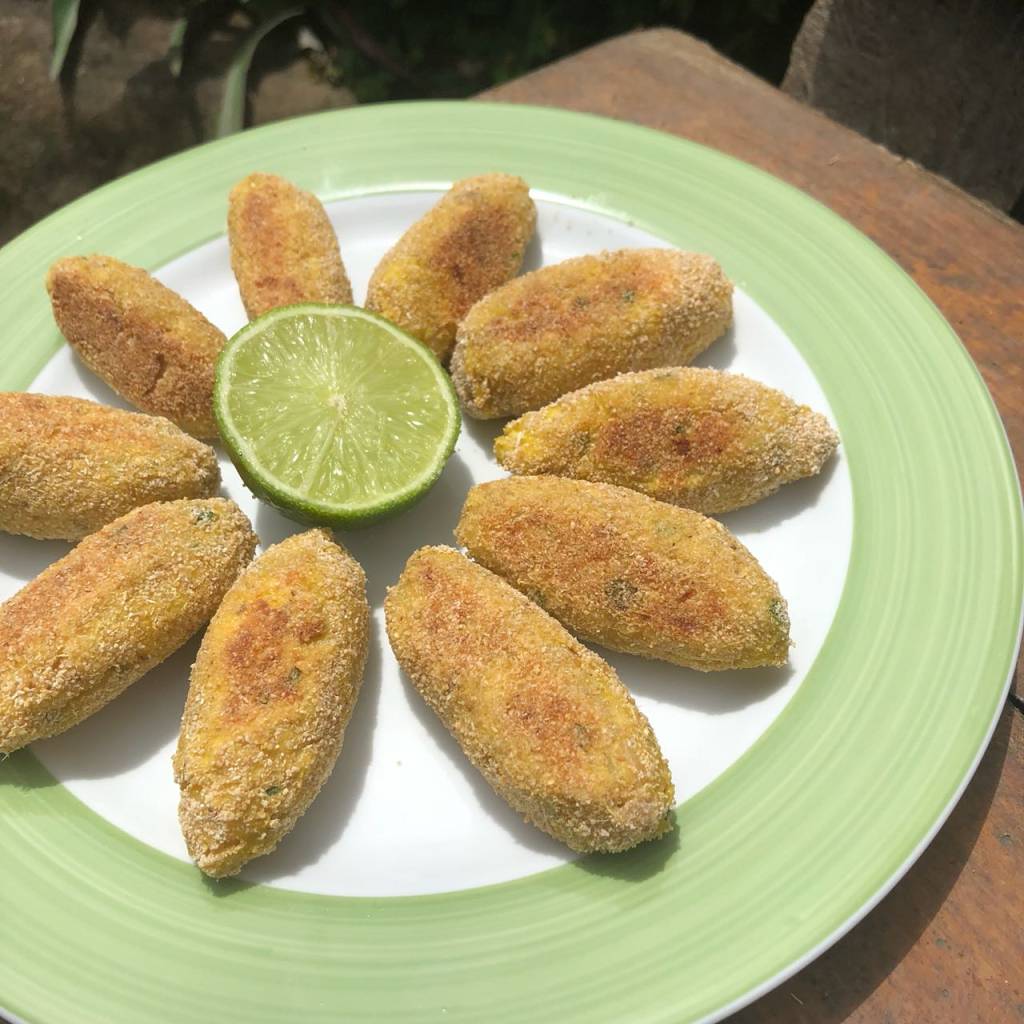 Croquete de peixe com quinoa