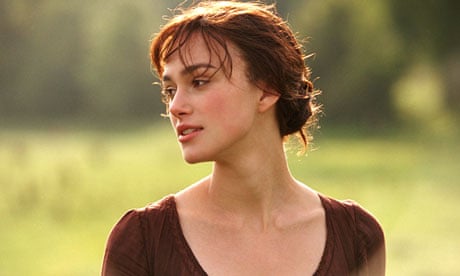 Atriz Keira Knightley interpretando Lizzie, personagem de Jane Austen