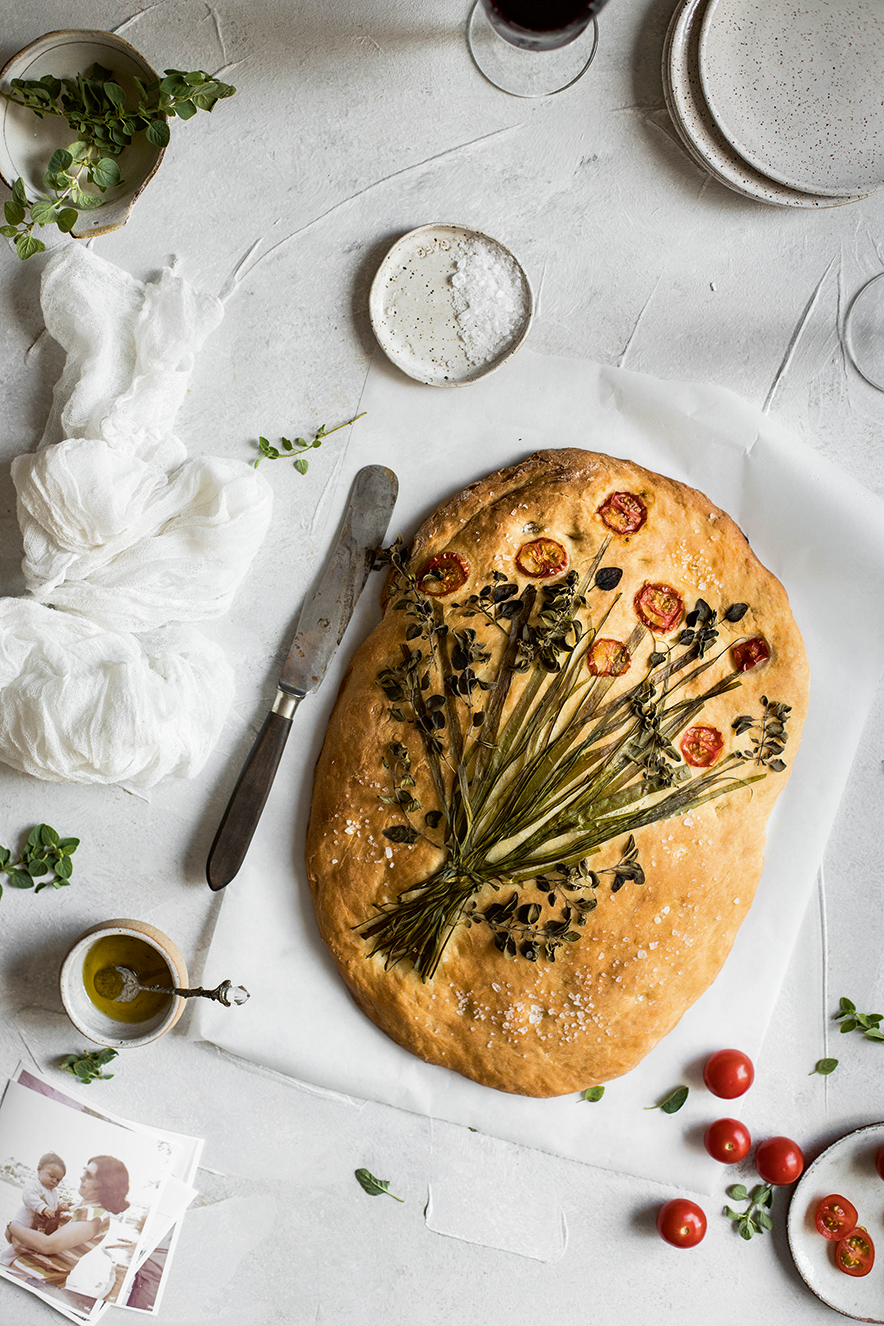 Focaccia floral