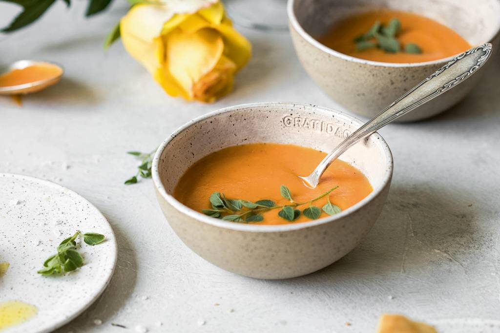 Bisque de tomate assado