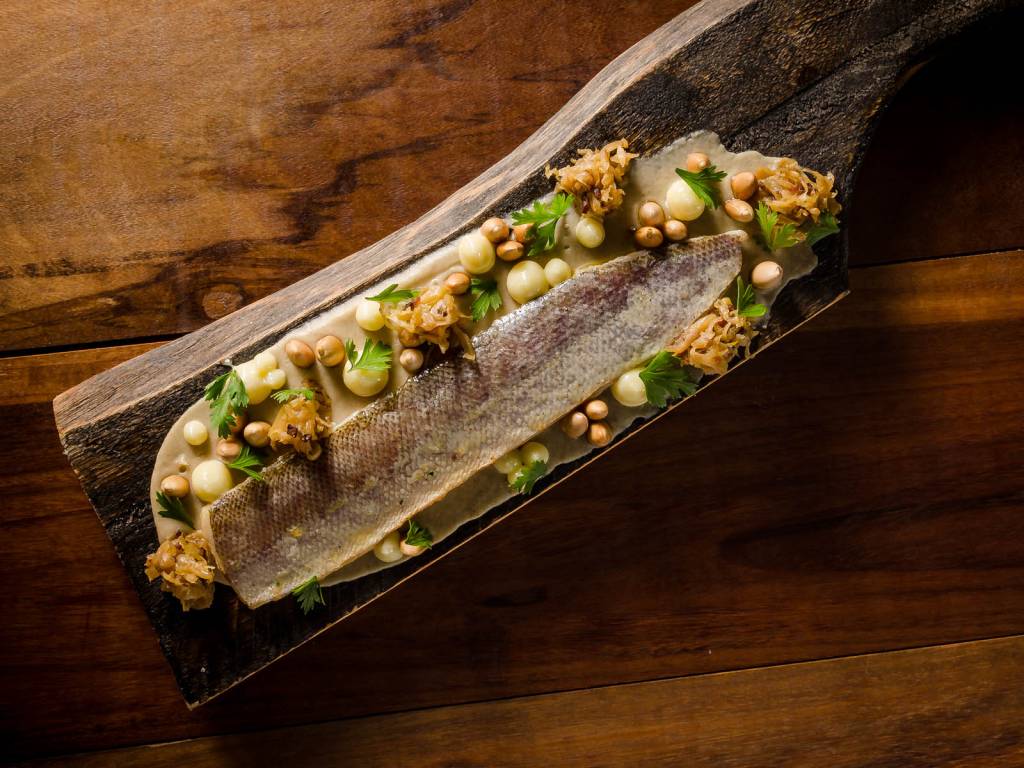 Peixe com chucrute