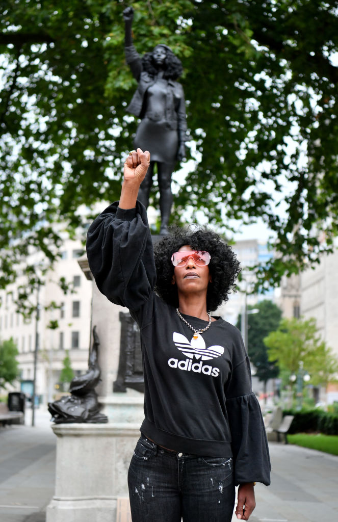 Statue Of BLM Protester Placed On Colston Plinth In Bristol Statue Of BLM Protester Placed On Colston Plinth In Bristol